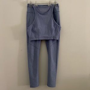 Outdoor Voices Lilac Set | Warm Up 7/8 Leggings + Athena Crop Top